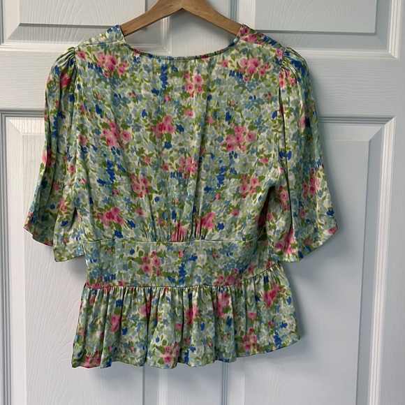 Notes du Nord silk top with flutter sleeves - Picture 3 of 8